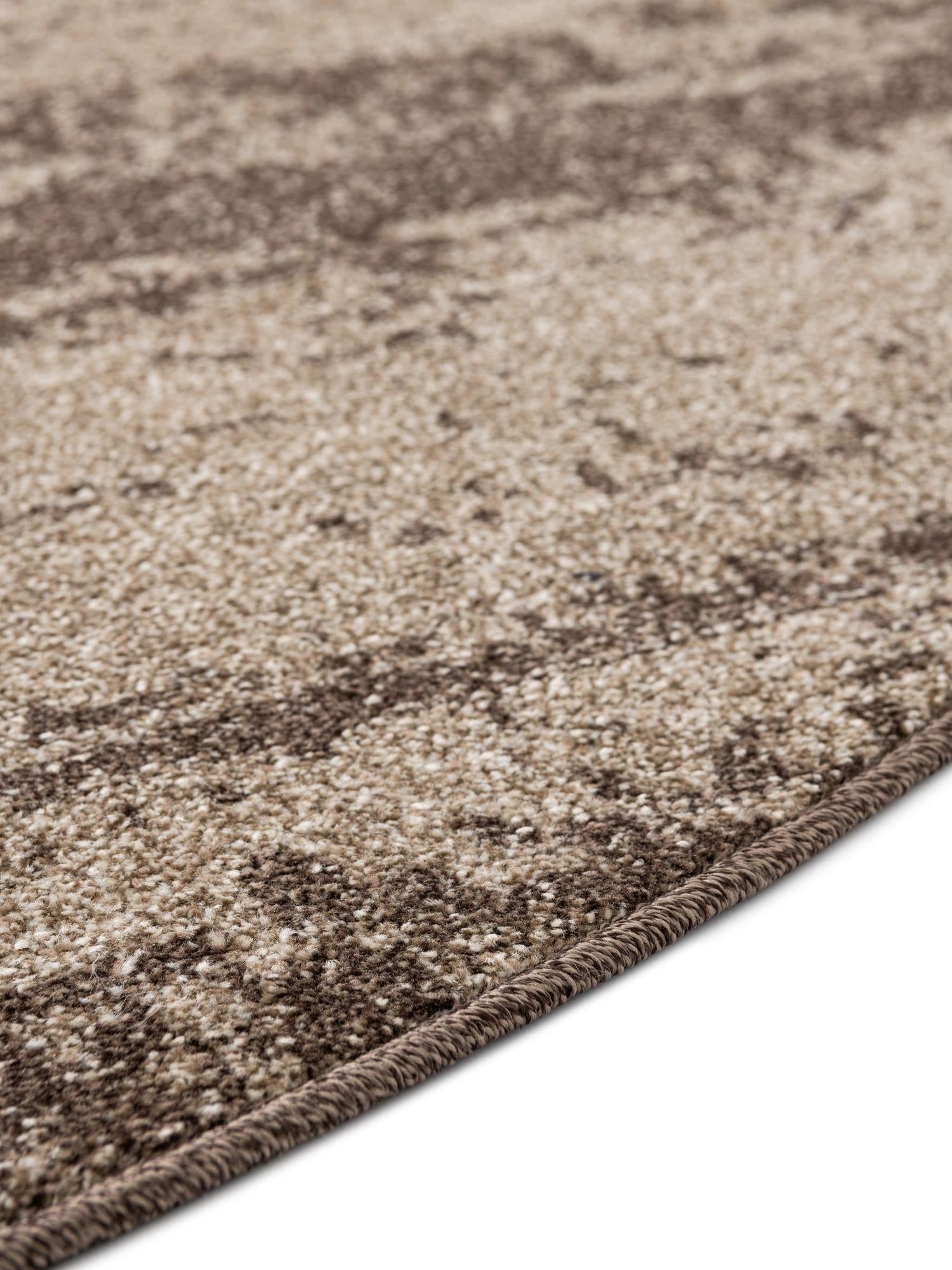 Brown 3' 1 x 3' 1 Del Mar Round Area Rug 100% Polypropylene Easy Clean Stain Resistant Vivid Modern Carpet Mat for Home Decor Interior Designing for Sale at Rug Engine