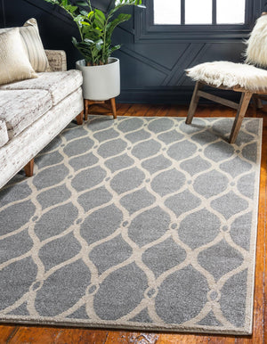 Light Gray 3' 3 x 5' 3 Trellis Rectangle Area Rug