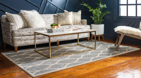 Light Gray 3' 3 x 5' 3 Trellis Rectangle Area Rug