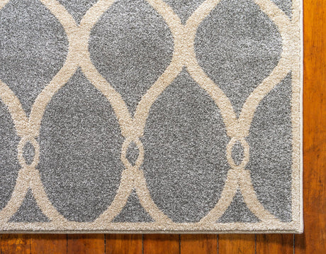 Light Gray 3' 3 x 5' 3 Trellis Rectangle Area Rug Geometric Modern Unique Durable Easy Clean Carpet for Contemporary Interior Design for Sale at Rug Engine