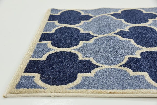 Light Blue 2' 7 x 10' Trellis Runner Area Rug