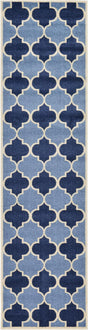 Light Blue 2' 7 x 10' Trellis Runner Area Rug