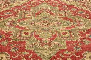 Red 8' x 11' Sahand Rectangle Area Rug Affordable Easy Clean Traditional Design Durable Carpet for Home Interior Design Living Room Dining Office for Sale at Rug Engine