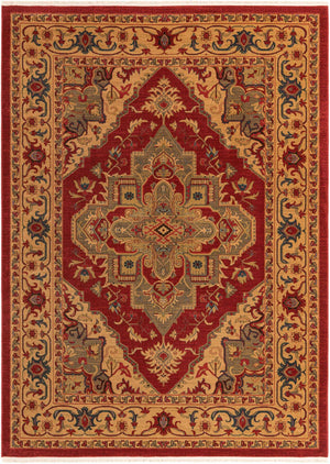 Red 8' x 11' Sahand Rectangle Area Rug Affordable Easy Clean Traditional Design Durable Carpet for Home Interior Design Living Room Dining Office for Sale at Rug Engine