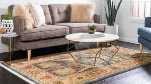 Navy Blue 3' 1 x 5' 3 Sahand Rectangle Area Rug Affordable Easy Clean Traditional Design Durable Carpet for Home Interior Design Living Room Dining Office for Sale at Rug Engine