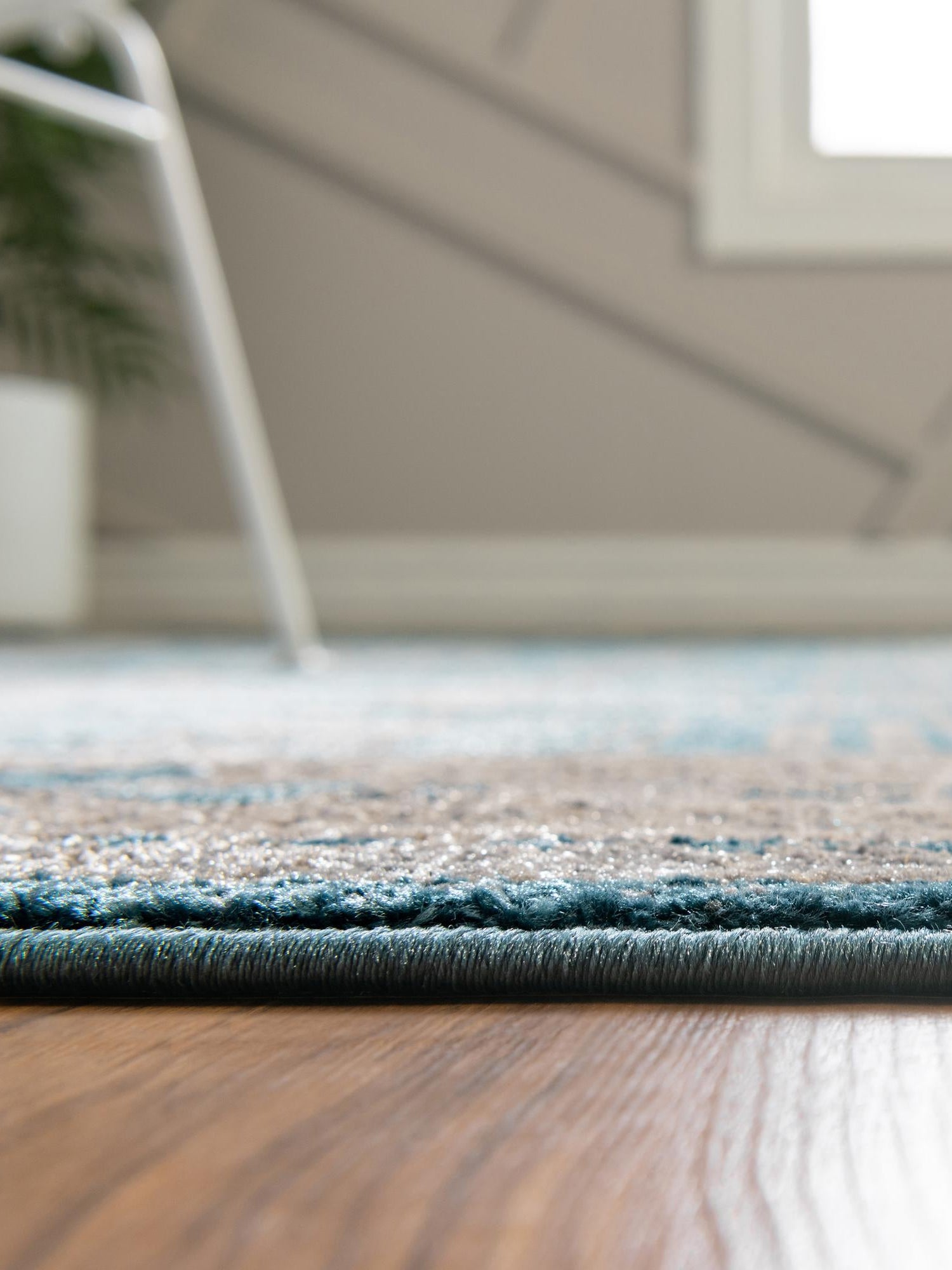 Light Blue 6' 1 x 6' 1 Salzburg Round Area Rug Stain Resistant Easy Clean Traditional Classic Design Durable Carpet for Affordable Interior Home Decorating for Sale at Rug Engine