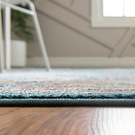 Light Blue 2' x 3' 1 Salzburg Rectangle Area Rug