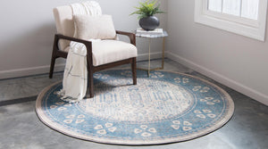 Beige 4' 1 x 4' 1 Salzburg Round Area Rug