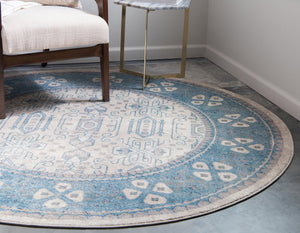 Beige 4' 1 x 4' 1 Salzburg Round Area Rug