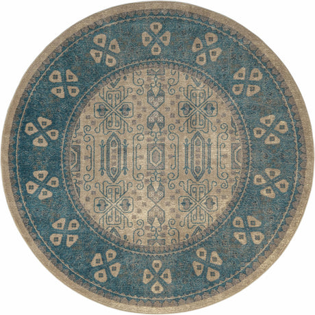Beige 6' 1 x 6' 1 Salzburg Round Area Rug