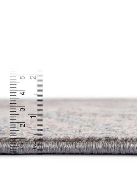 Gray 5' 1 x 5' 1 Salzburg Round Area Rug