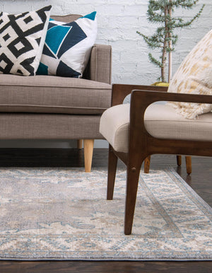 Gray 6' 1 x 9' Salzburg Rectangle Area Rug Stain Resistant Easy Clean Traditional Classic Design Durable Carpet for Affordable Interior Home Decorating for Sale at Rug Engine