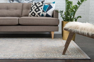 Gray 7' 1 x 10' Salzburg Rectangle Area Rug Stain Resistant Easy Clean Traditional Classic Design Durable Carpet for Affordable Interior Home Decorating for Sale at Rug Engine