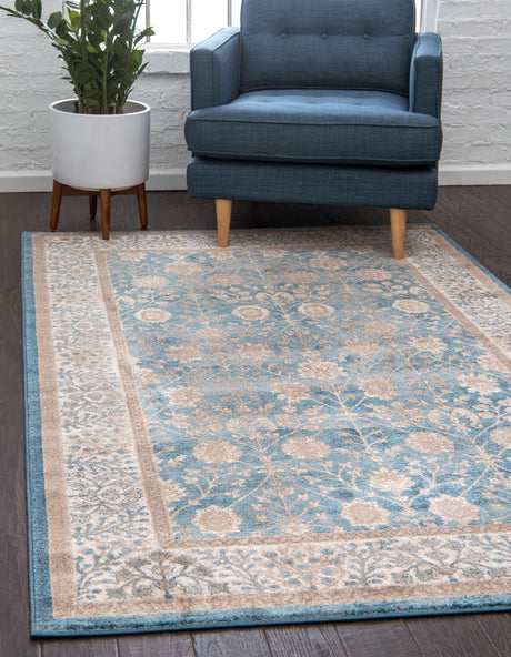 Light Blue 3' 3 x 5' 3 Salzburg Rectangle Area Rug