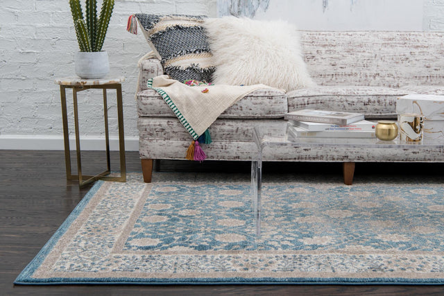 Light Blue 3' 3 x 5' 3 Salzburg Rectangle Area Rug