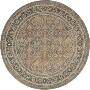 Gray 6' 1 x 6' 1 Salzburg Round Area Rug