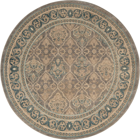 Gray 6' 1 x 6' 1 Salzburg Round Area Rug