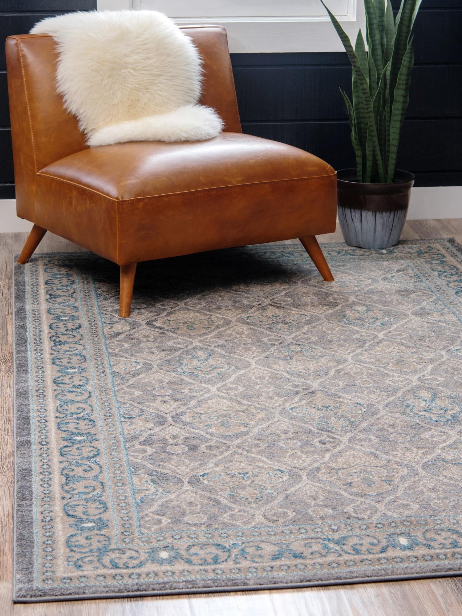 Gray 3' 3 x 5' 3 Salzburg Rectangle Area Rug Stain Resistant Easy Clean Traditional Classic Design Durable Carpet for Affordable Interior Home Decorating for Sale at Rug Engine