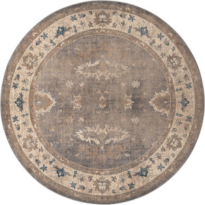 Gray 8' x 8' Salzburg Round Rug