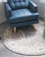 Gray 6' 1 x 6' 1 Salzburg Round Rug