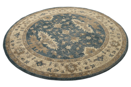 Light Blue 6' 1 x 6' 1 Salzburg Round Area Rug