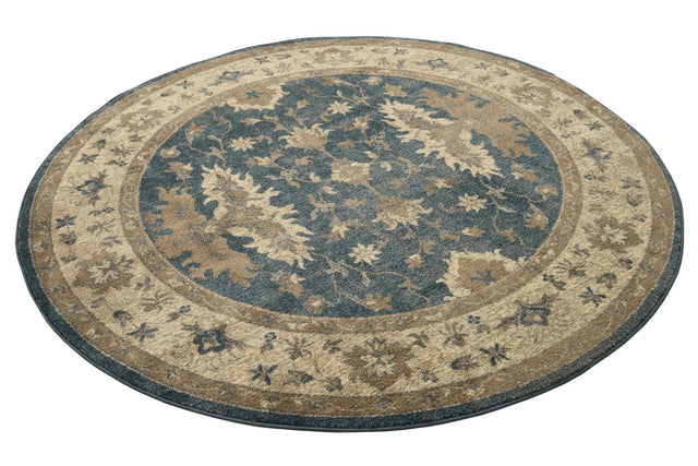 Light Blue 6' 1 x 6' 1 Salzburg Round Rug