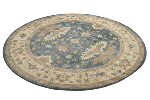 Light Blue 6' 1 x 6' 1 Salzburg Round Rug