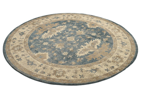 Light Blue 6' 1 x 6' 1 Salzburg Round Area Rug