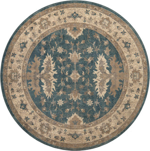 Light Blue 6' 1 x 6' 1 Salzburg Round Rug