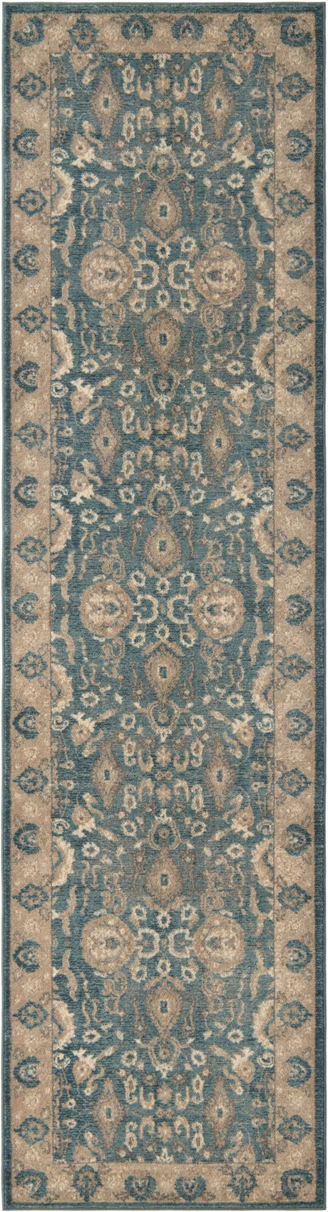 Light Blue 2' 7 x 10' Salzburg Runner Area Rug