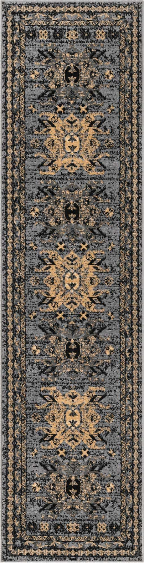 Gray 2' x 8' 2 Taftan Runner Area Rug