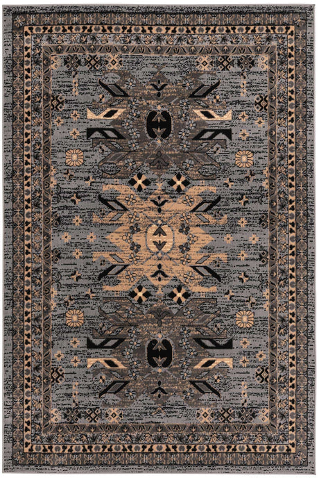 Gray 6' 1 x 9' Taftan Rectangle Area Rug