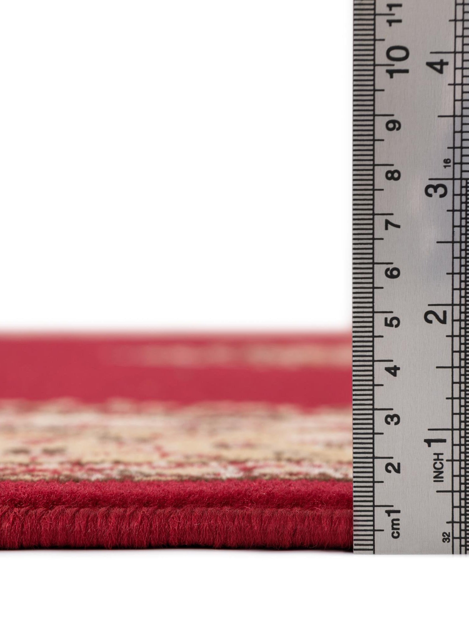 Burgundy 3' 1 x 16' 5 Reza Runner Area Rug 100% Polypropylene Easy Clean Traditional Motif Classic Carpet for Home Interiors for Sale at Rug Engine