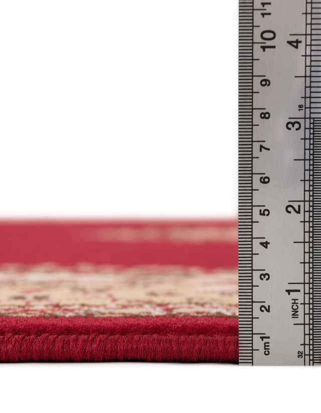 Burgundy 3' 1 x 16' 5 Reza Runner Area Rug 100% Polypropylene Easy Clean Traditional Motif Classic Carpet for Home Interiors for Sale at Rug Engine