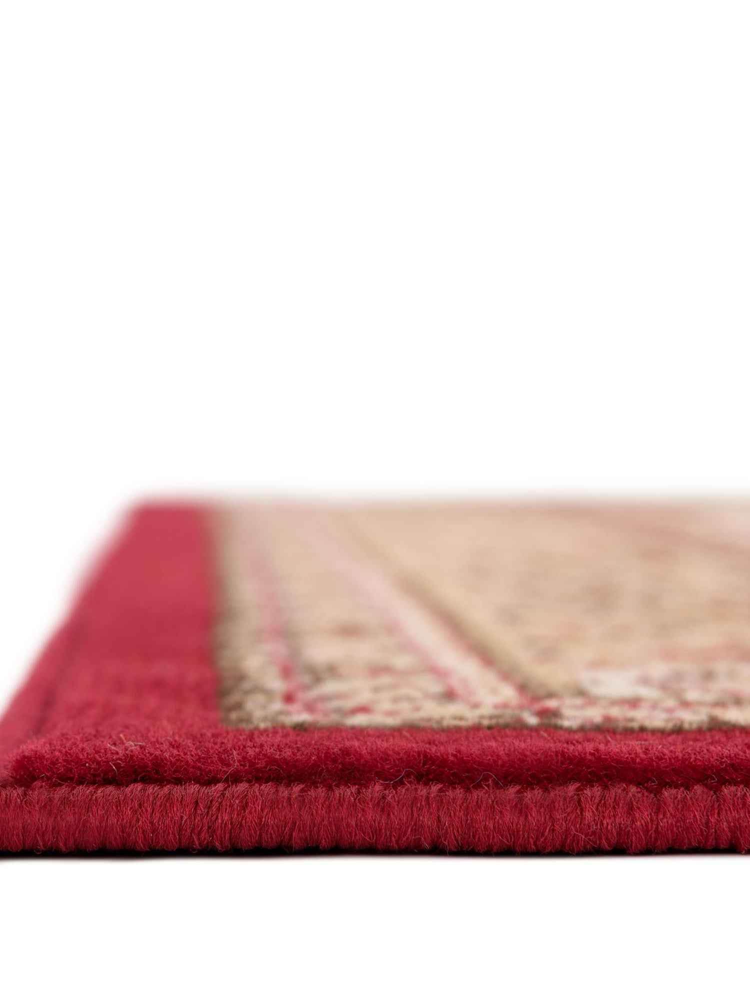 Burgundy 3' 1 x 16' 5 Reza Runner Area Rug 100% Polypropylene Easy Clean Traditional Motif Classic Carpet for Home Interiors for Sale at Rug Engine