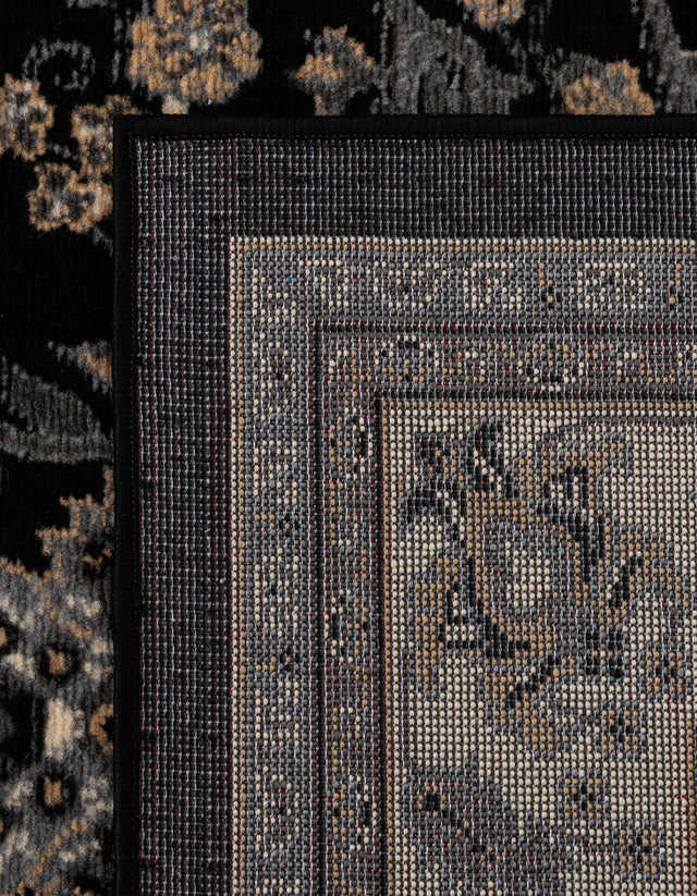 Black 2' x 5' 3 Sialk Hill Runner Area Rug 100% Polypropylene Durable Easy Clean Classic Traditional Design Carpet for Interior Design for Sale at Rug Engine