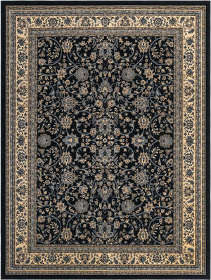 Black 9' x 12' Sialk Hill Rectangle Rug