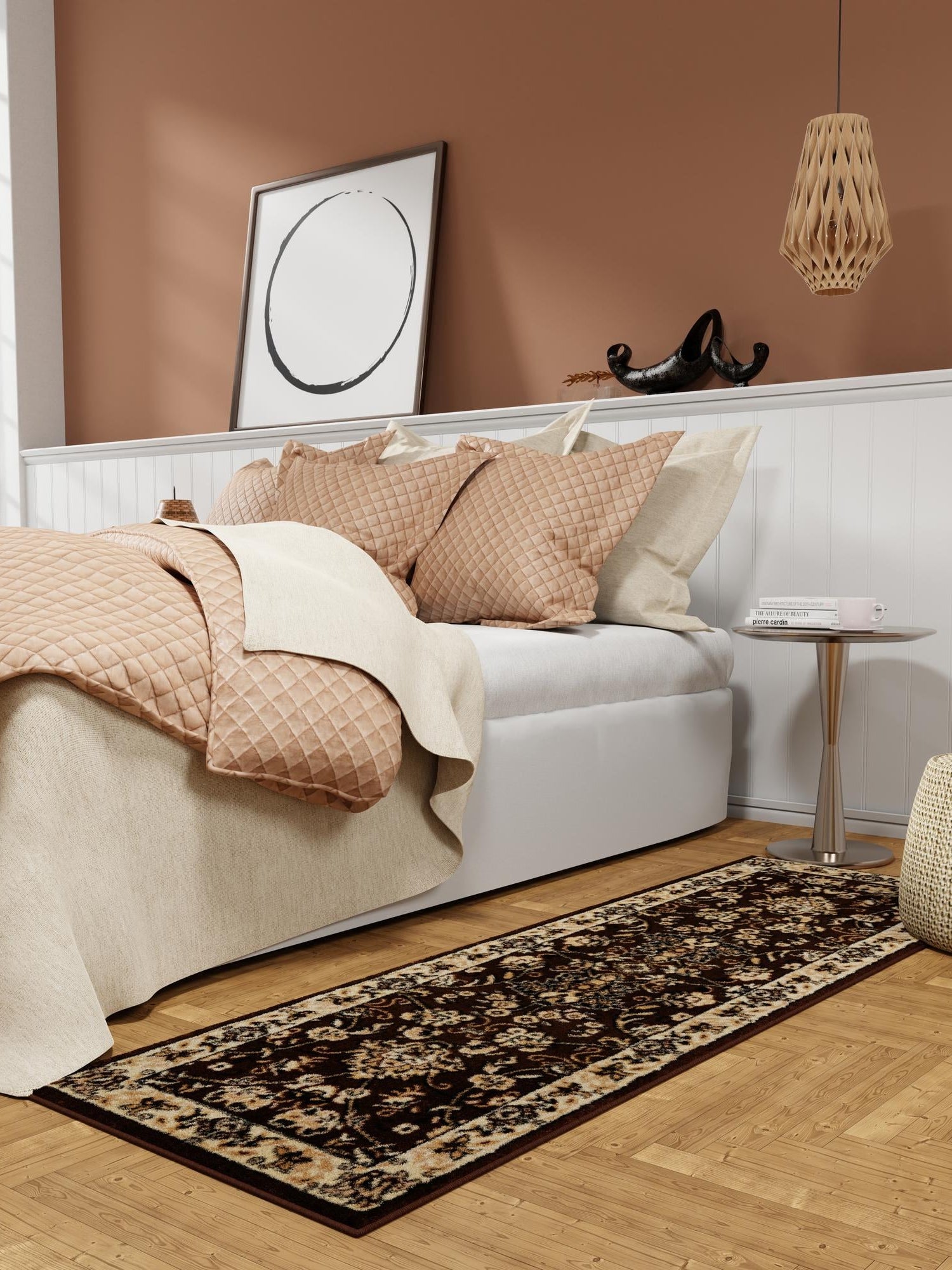 Brown 2' x 8' 2 Sialk Hill Runner Area Rug