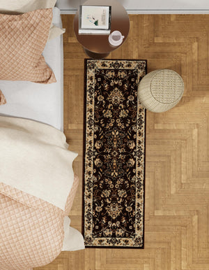 Brown 2' x 5' 3 Sialk Hill Runner Area Rug 100% Polypropylene Durable Easy Clean Classic Traditional Design Carpet for Interior Design for Sale at Rug Engine