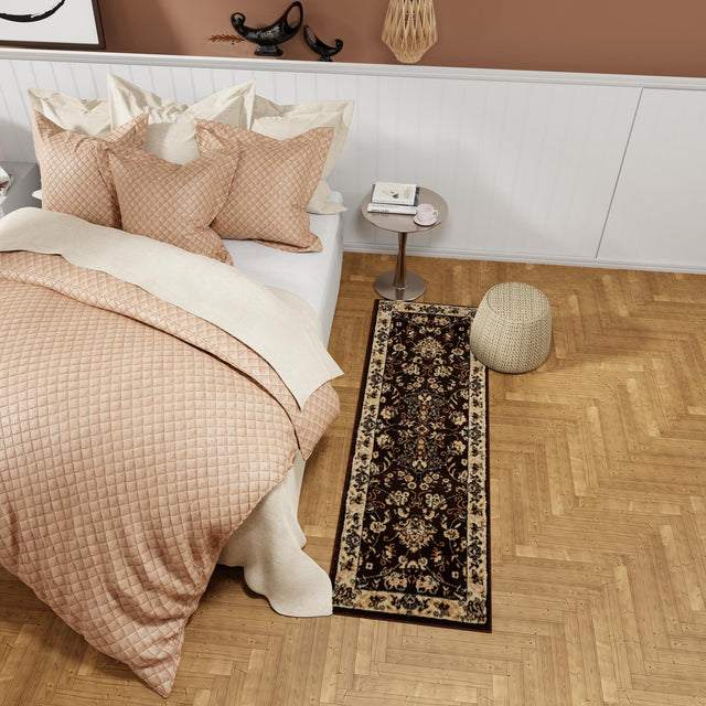 Brown 2' x 5' 3 Sialk Hill Runner Area Rug 100% Polypropylene Durable Easy Clean Classic Traditional Design Carpet for Interior Design for Sale at Rug Engine