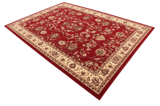 Burgundy 7' 1 x 10' Sialk Hill Rectangle Area Rug 100% Polypropylene Durable Easy Clean Classic Traditional Design Carpet for Interior Design for Sale at Rug Engine
