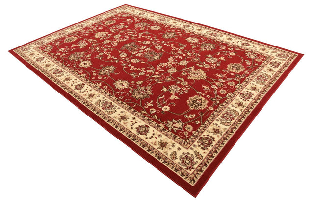 Burgundy 7' 1 x 10' Sialk Hill Rectangle Area Rug 100% Polypropylene Durable Easy Clean Classic Traditional Design Carpet for Interior Design for Sale at Rug Engine