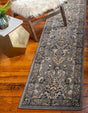 Gray 3' 1 x 16' 5 Sialk Hill Runner Area Rug 100% Polypropylene Durable Easy Clean Classic Traditional Design Carpet for Interior Design for Sale at Rug Engine