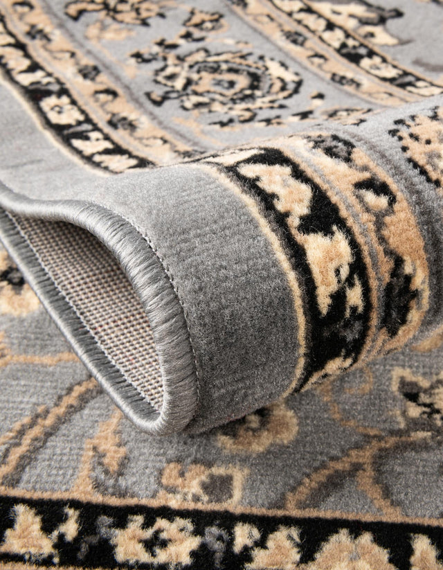 Gray 3' 1 x 16' 5 Sialk Hill Runner Area Rug 100% Polypropylene Durable Easy Clean Classic Traditional Design Carpet for Interior Design for Sale at Rug Engine