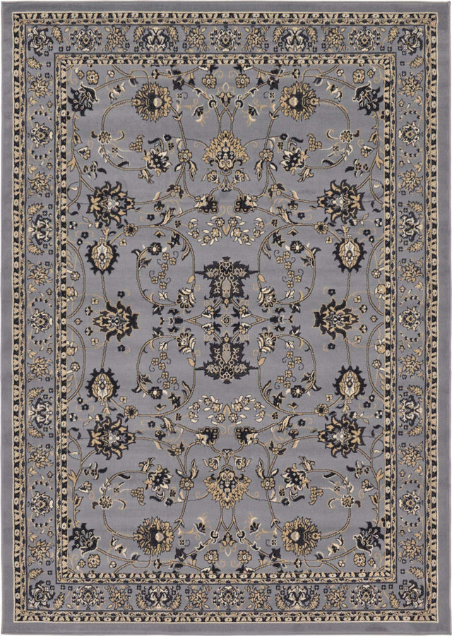 Gray 7' 1 x 10' Sialk Hill Rectangle Area Rug 100% Polypropylene Durable Easy Clean Classic Traditional Design Carpet for Interior Design for Sale at Rug Engine