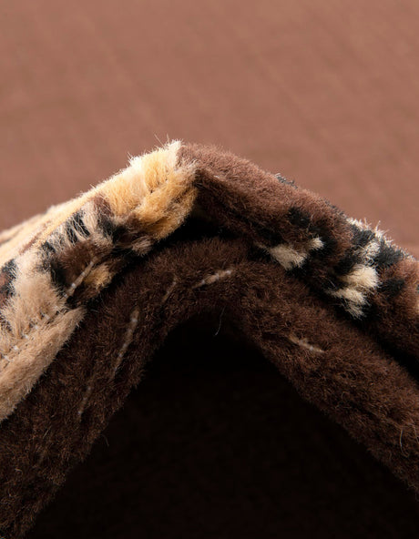 Brown 10' x 10' Reza Square Area Rug 100% Polypropylene Easy Clean Traditional Motif Classic Carpet for Home Interiors for Sale at Rug Engine