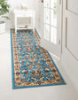 Light Blue 2' x 8' 2 Sialk Hill Runner Rug
