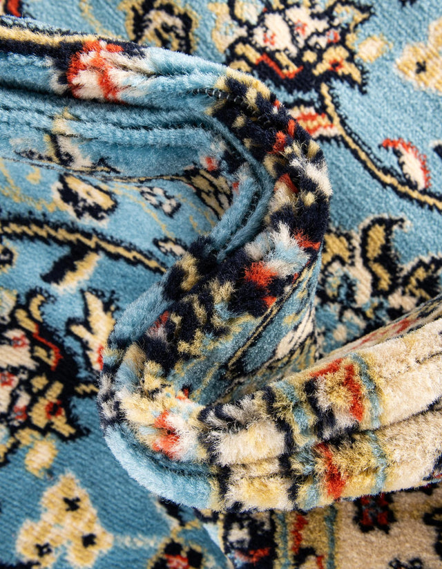 Light Blue 2' x 8' 2 Sialk Hill Runner Rug