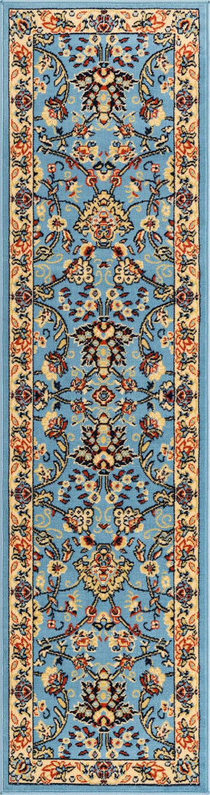 Light Blue 2' x 8' 2 Sialk Hill Runner Rug