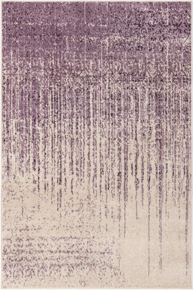 Purple 4' 1 x 6' 1 Del Mar Rectangle Area Rug 100% Polypropylene Easy Clean Stain Resistant Vivid Modern Carpet Mat for Home Decor Interior Designing for Sale at Rug Engine